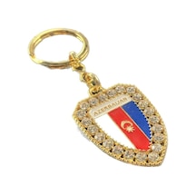 Azerbaycan Bayraklı Anahtarlık Azərbaycan Bayrağı Metal Açarlıq Hediyelik Anahtarlık Çanta Aksesuarı