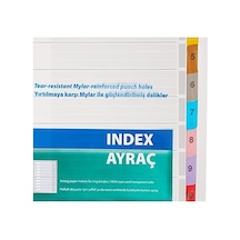 Karton Ayrac Klasik 1-10 Renkli Rakam A4