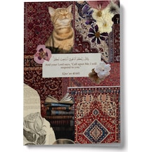 Kolaj Serisi 52 Rabbine Dua Et A6 Çizgili Mini Defter Not Defteri Çok Renkli