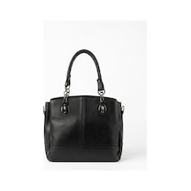 Levano Leather Kadın Hakiki Deri Omuz Çantası Fermuarlı Geniş Hacimli Şık Deri Çanta Siyah