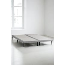 Niron Slim Karyola - 160x200 Çift Kişilik Baza - Metal İskeletli, Yüksek Ayaklı Ve Keten Kumaşlı