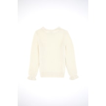U.S. Polo Assn. Kız Çocuk Bisiklet Yaka Krem Kazak 50316269-VR256