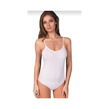 Berrak 2081 İp Askılı Çıtçıt Body Beyaz