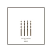 Hss Matkap Ucu 7 Mm, Metal, Ahşap, Plastik İçin 4 Adet