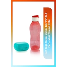 Eco Şişe Suluk Ve Matara 750ml Kor Pırıltı & Eco Mini Yemek Taşıma Kabı Kırmızı