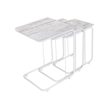 C Zigon Sehpa 3'Lü Takım Mdf Kristal