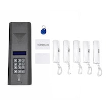 Kart Okumalı Dijital Panel Ve Telefonlu Konuşma Apartman Sistemleri 5 Daire Paket