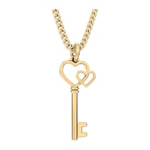 Chocli 18 Ayar Altın Kaplama Love Key Kolye