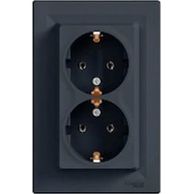 Schneider Electric EPH9900171 Asfora Ikili Topraklı Priz Antrasit