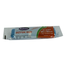 Polmix Büyük Boy 70 G 14 Mikron 50 L Rulo Çöp Torbası 10 Adet Mavi 65 x 80 CM