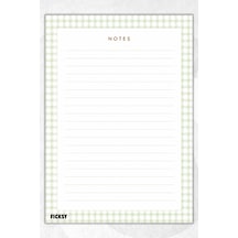 A4 Bloknot Çizgili Defter - 50 Yaprak - Memopad - Notepad - Not Defteri - Not Kağıdı - 4192 Çok Renkli