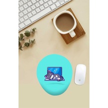 Tembel Kedi Desenli Bilek Destekli Mouse Pad Mousepad