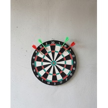 17 İnç Profesyonel Dart Tahtası Dayanıklı Yapı Ve 4 Metal Dart Ok