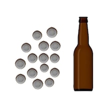 48 Adet 330Cc Cam Şişe 50 Adet Gazoz Kapak Bira Meşrubat Domates