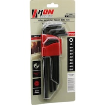 9pcs Siyah Uzun - Düz 180mm Alyan Allen Anahtar Takımı Brkt-800703 5691