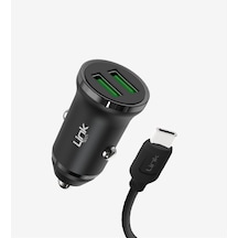Linktech C483 Eco Çevre Dostu Type-c Kablolu 12w Araç Şarj Aleti
