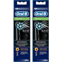 Oral-B Diş Fırçası Yedek Başlığı Cross Action Siyah 2 x 4'lü