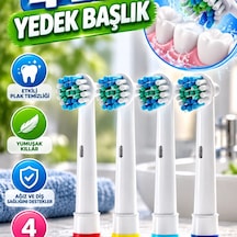 4 Lü Yumuşak Kıllı Diş Fırçası Yedek Başlığı Plak Temizliği İçin
