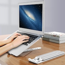 Bucuks Ayarlanabilir Plastik Dizüstü Destek Tabanı Katlanabilir Taşınabilir Laptop Sehpası Yükselti Renkli