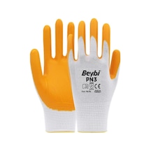 Polyester Örme Yarı Nitril Kaplı Iş Eldiveni 10 Beden 12 Çift