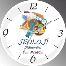 Kişiye Özel Jeoloji Mühendisi İ Çap 30cm Sessiz Akar Bombeli Gerçek Cam Duvar Saati Siyah Kişiye Özel Jeoloji Mühendisi İ Çap 30cm Sessiz Akar Bombeli Gerçek Cam Duvar Saati Siyah