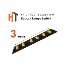Kauçuk Rampa Set, Otopark Rampası, Kaldırım Rampası 50x25x4,5 Cm 3 Metre