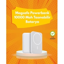Ultra Kompakt Ve Güçlü Magsafe Powerbank 10000 Mah İle Kablosuz Şarj Deneyimi Beyaz 76033404
