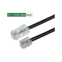 Patchtek Patchtek Rj11-rj45/rj9 Konektörlü Telefon Kablosu, 8p4c/6p4c/4p4c Adaptör, Modüler Ahize Ve Veri Kablosu 0.9maçık Mavi5m