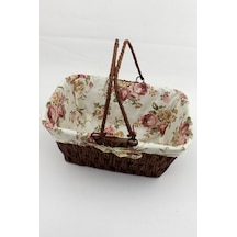 Hasır Ekmeklik Dikdörtgen Ekmek Sepeti Derin Kahverengi 25*17*12cm