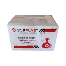 Gnr Endüstriyel 2 Kat Battal Çöp Torbası Poşeti Siyah 300 G 20 x 10'lu 75 x 90 CM