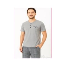 Erdem Erkek Yazlık Pijama Takımı Dfnyzl Gri