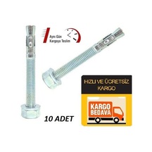 Klipsli Çelik Dübel 10X90 10 Adet Için