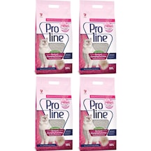 Proline Bebek Pudrası Kokulu İnce Topaklaşan Bentonit Kedi Kumu 4 x 10 L