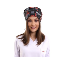 Kırmızı Kalp Desenli Cerrahi Bone - Doktor Bone-Standart-4110 Kırmızı Kalpli