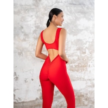 Arkası Büzgülü Scrunch Butt Spor Tayt Tulum