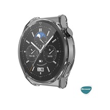 Watch Gt 3 Pro 46mm Titanyum İçin Kılıf 360 Full Round Soft Silicone Siyah Watch Gt3 Pro 46mm Titanyum İle Uyumlu Kılıf - Siyah