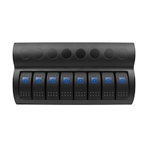 Labarka 8'li Switch Panel Otomatik Sigortalı Mavi LED'li 12-24V