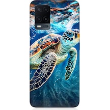 Oppo A54 Uyumlu Silikon Kılıf Deniz Kaplumbağası