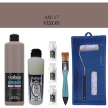 Boya Fayans Tezgah B-ambiente Islak Zemin Aw-17 Vizon 500ml Katalizör 30gr Taş Vernik 250 Sa Vizon Vizon