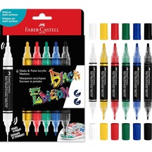Faber-castell Be Shake&amp Paint Markör 6 Lı Klasik Çok Renkli
