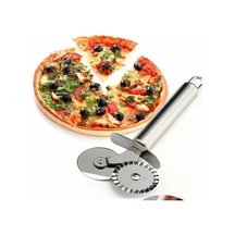 Çift Başlı Metal Pizza Kesici Ve Hamur Ruleti - Pyrz-768289