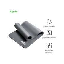 Agnıte Er201-gr Nbr Yoga Ve Egzersiz Matı 181 X 61 Cm 8 Mm Gri