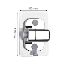 Primepickings Gümüş Duş Başlığı Tutucu Ayarlanabilir Duş Başlığı Braketi Duvara Monte Kendinden Yapışkan 2 Katlı Gri