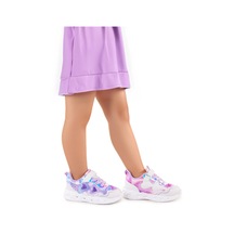 Kiko Kids Elina Cırtlı Işıklı Kız Çocuk Spor Ayakkabı Lila