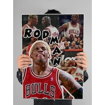 Dennis Rodman Poster 60x90cm Nba Chicago Bulls Afiş - Kalın Poster Kağıdı Dijital Baskı