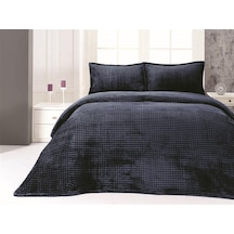 Merinos Modern Line 3 Parça Çift Kişilik Battaniye Seti - Lacivert