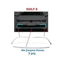 Golf 8 Ön Tampon Sis Çerçeve Nikelajı 2020 Sonrası 3 Prç P. Çelik N11.2212