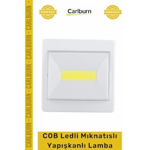 Pilli Dolap İçi Gece Portatif Mıknatıs Aydınlatma Beyaz Gün Işığı Cob Ledli Mıknatıslı Yapışkanlı La Çok Renkli