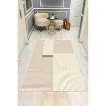 Modern Desenli Dijital Baskı Kaymaz Taban Halı H0233 Renkli