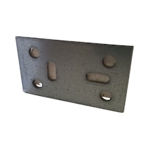 Cateksss Mobilya Dolap Bağlantı Sabitleme Düz Demir Gönye No:20 30x2x50 Mm - 18 Li Paket Gri